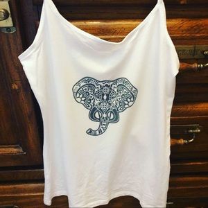Custom made elephant spaghetti strap shirt